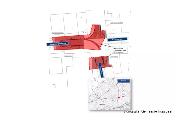 Herinrichting kruispunt Harderwijkerweg/Stationslaan Nunspeet