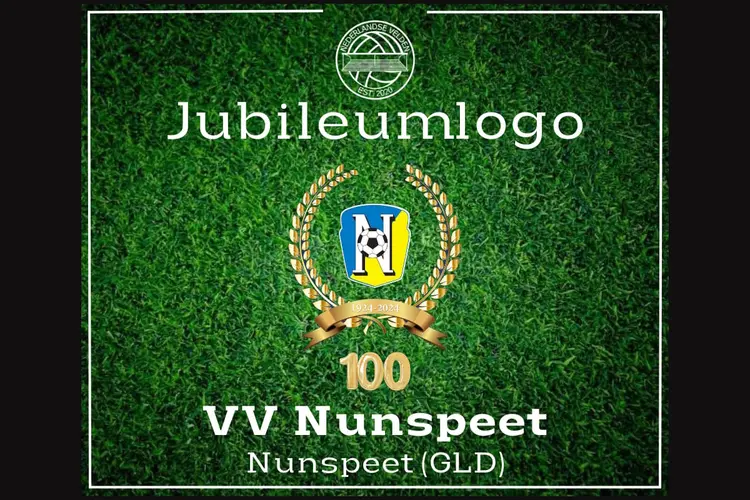 Jubileumlogo 100-jarig VV Nunspeet onthuld