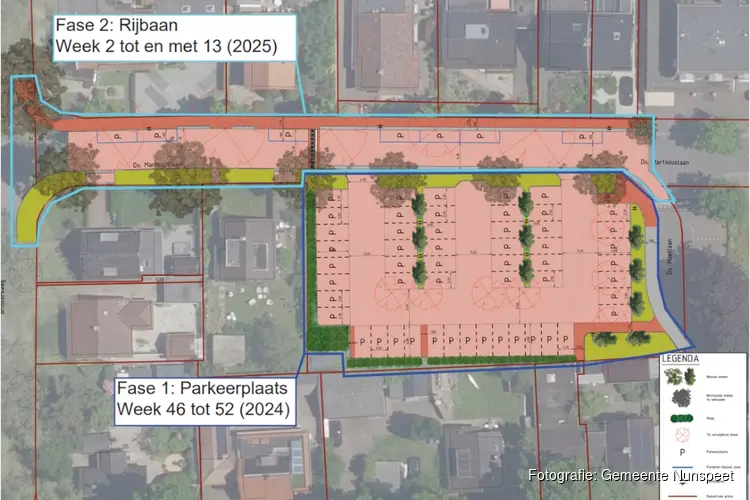 Werkzaamheden (parkeerplaats) Ds. Martiniuslaan